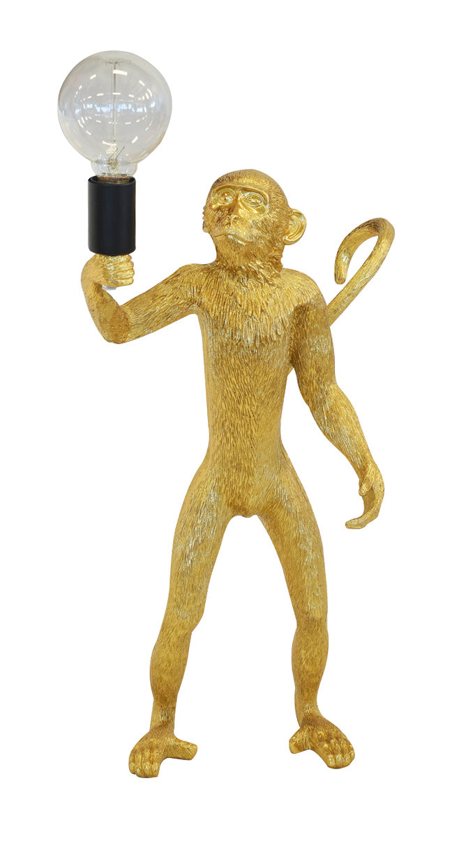 Gold Monkey Standing Lamp
