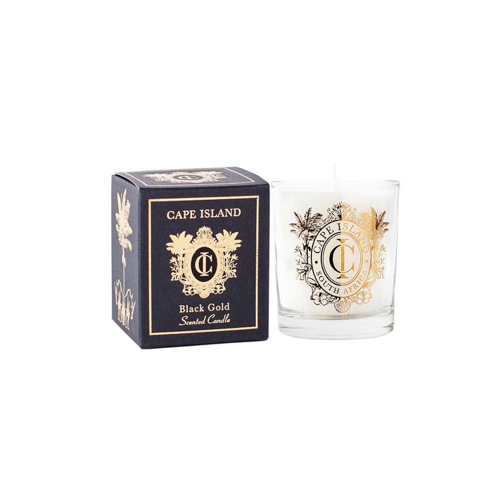 Black gold mini candle